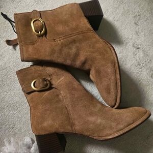 Brown Suede Ankle Boots